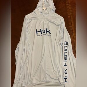 Huk Light Blue Performance Fishing Hoodie